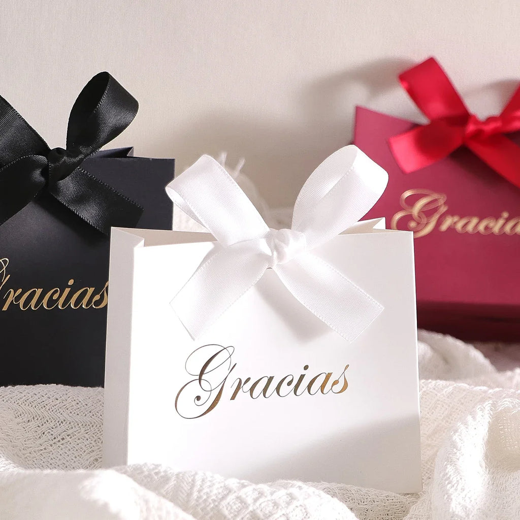 Elegant 5-Piece Gracias Gift Box Set with Ribbon | Snack Boxes Decorative Gift Box Qme