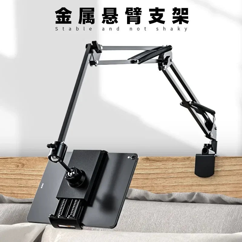 360° Rotating Tablet & Phone Stand – Aluminum Bed & Desk Mount Tablet Phone Stand Qme