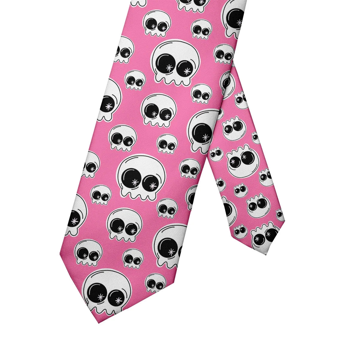 Funny Skeleton 3D Print Necktie – Unisex Novelty Tie Novelty Necktie Qme