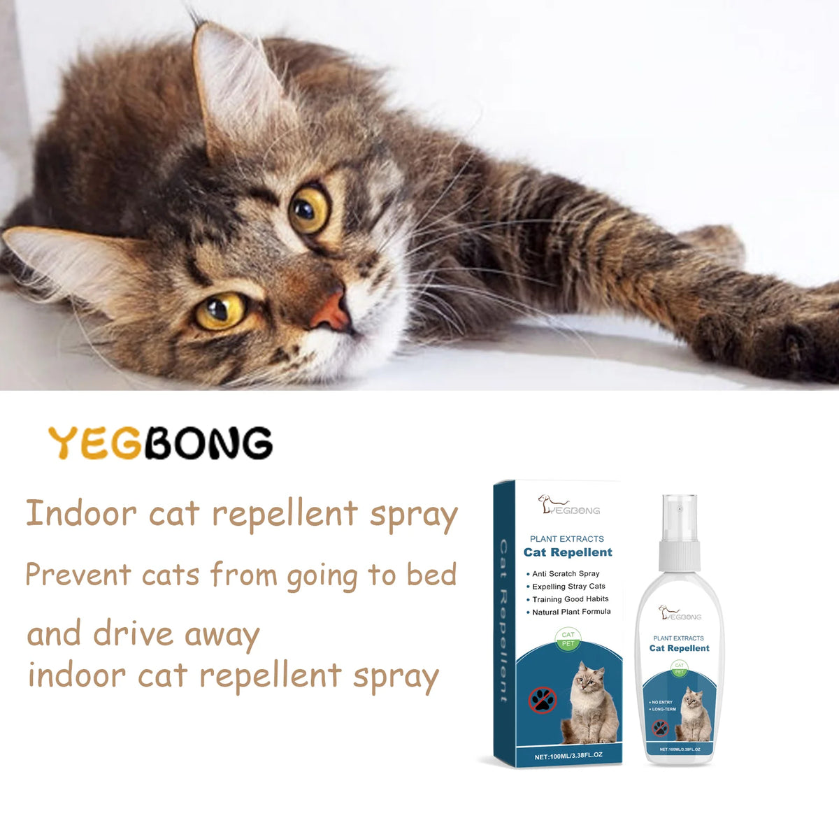 YEGBONG Pet Repellent Spray – Anti-Scratch & Chew Training Pet Training Spray Qst