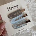 Korean Rhinestone Hairpin Set – Cute Side Bang Clips 3pcs Rhinestone Hair Clips Qst A1