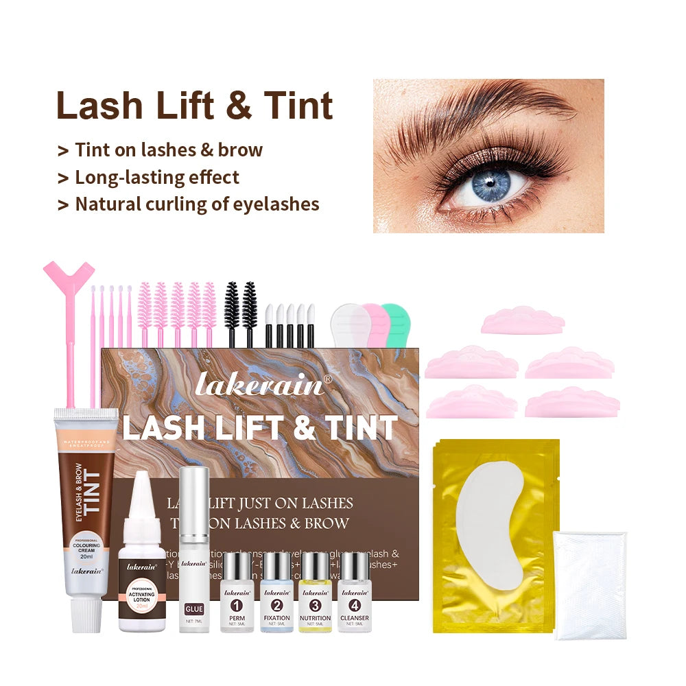 Lash Lift & Brow Tint Kit – Long-Lasting Curl 6–8 Weeks Lash Lift Kit Qst