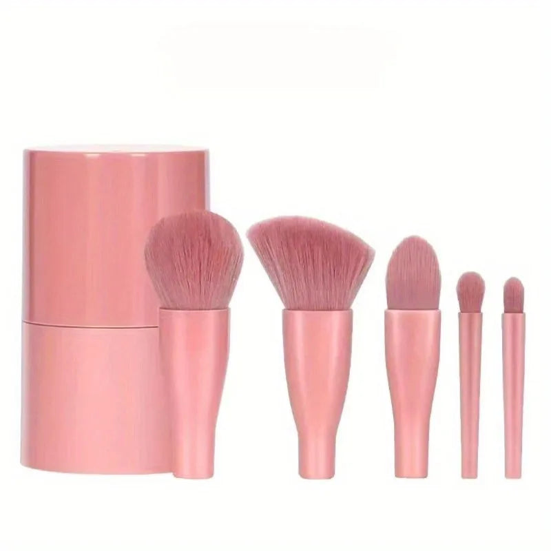 5-Piece Makeup Brush Set with Box – Foundation & Contour Makeup Brush Set Qme