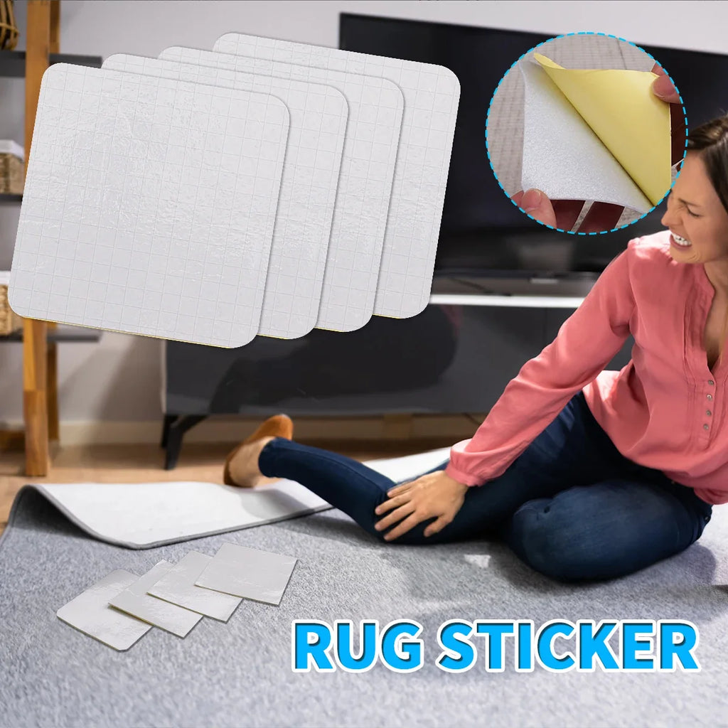 Non-Slip Rug Gripper Tape Pads – Washable & Reusable 4 Pack Rug Gripper Pads Qme