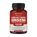 Korean Red Panax Ginseng Capsules – Energy & Focus Support Herbal Supplement Capsules Qst 60 count-1 bottle