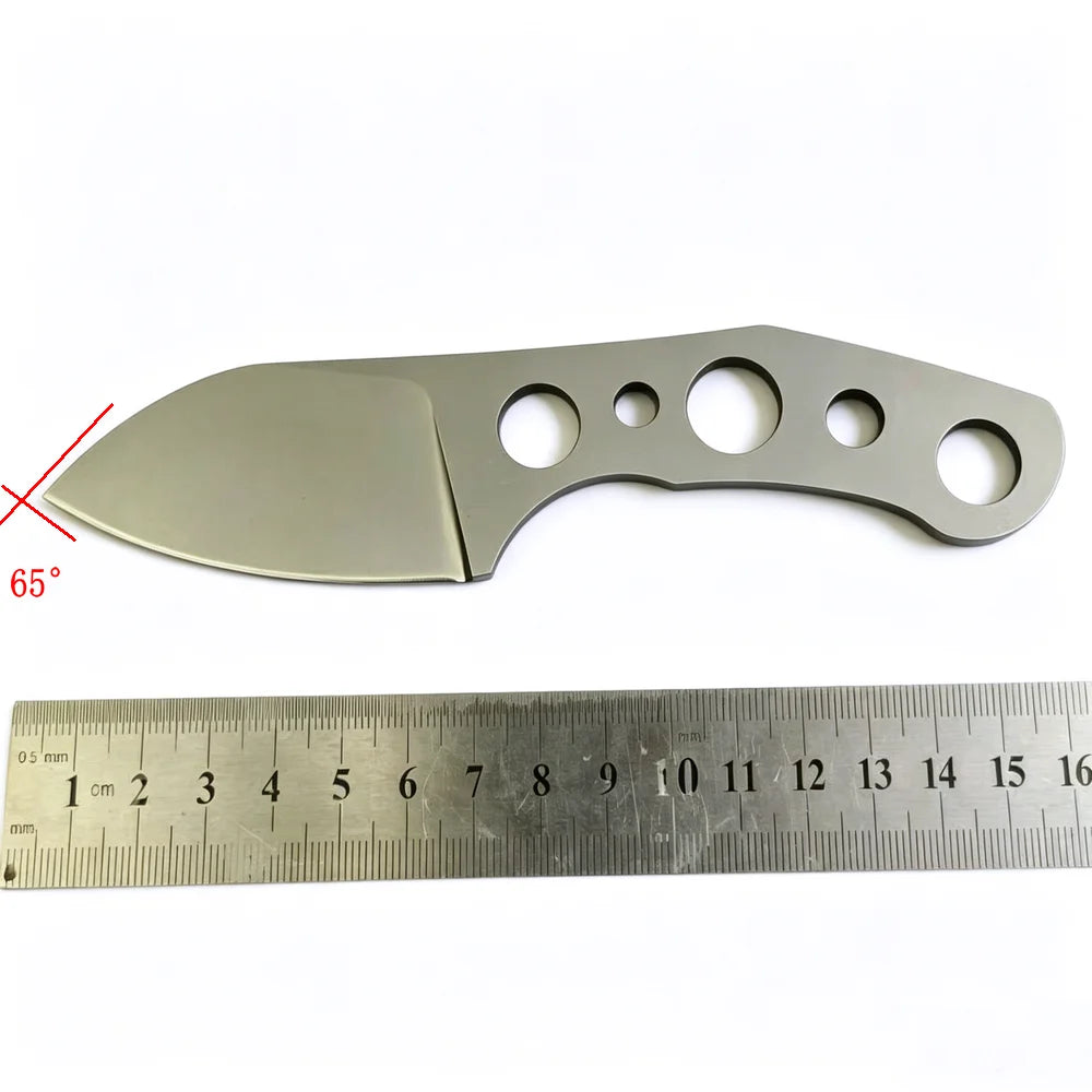 TRSKT AUS-10 Full Tang Neck Knife 62HRC + Kydex Sheath Fixed Blade Knife Qst