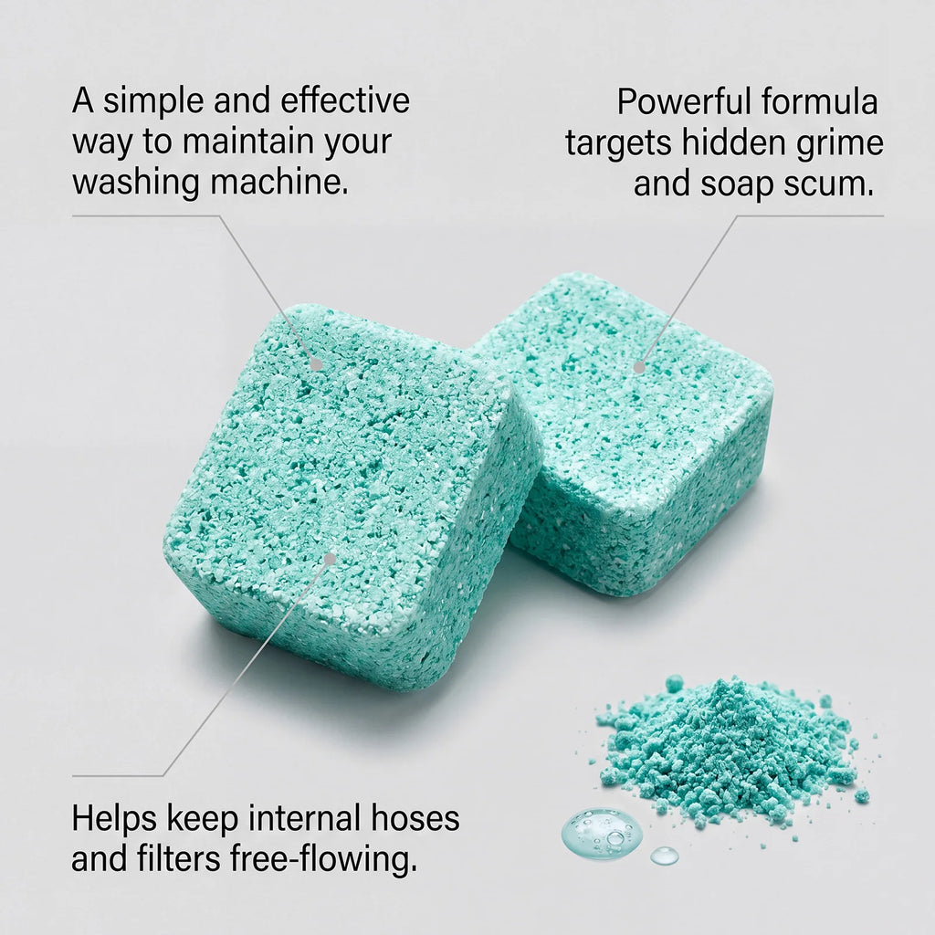 12-Pack Washing Machine Cleaner Tablets – Anti-Mildew Appliance Cleaner Tablets Qst