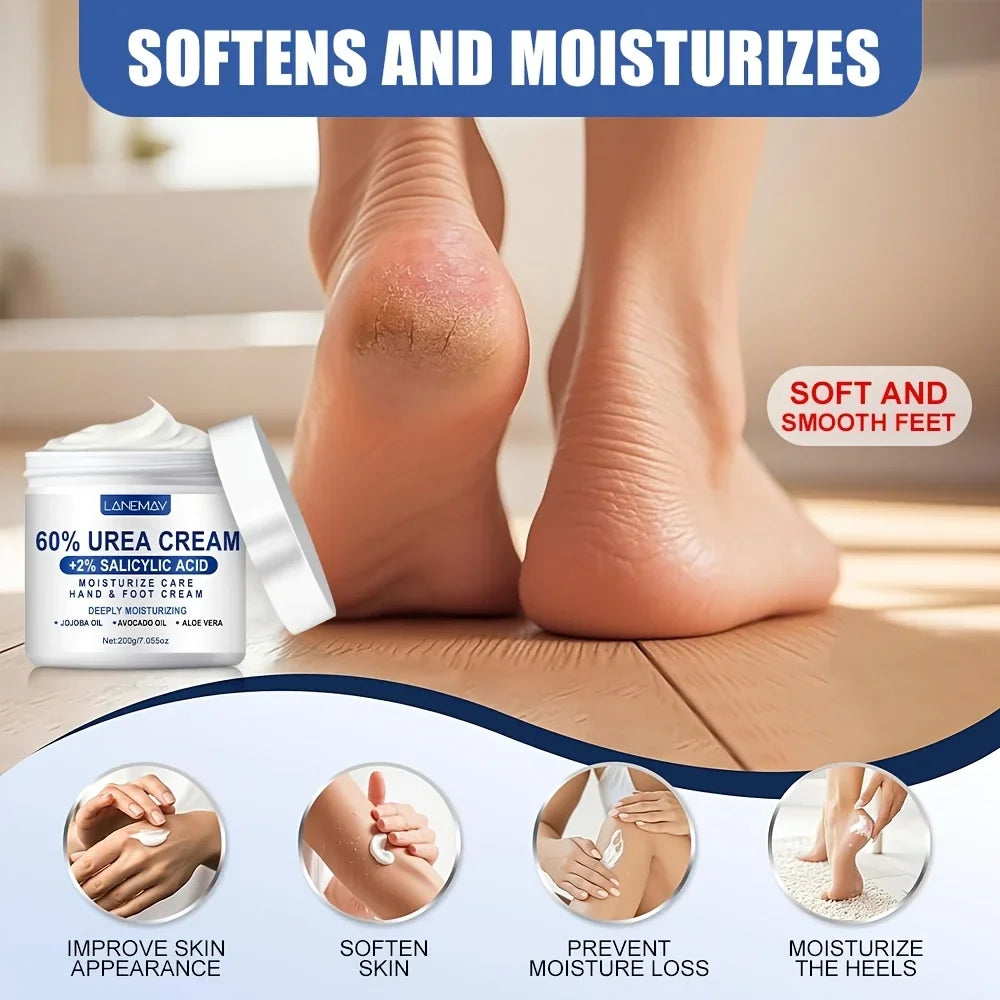 Lanemay 60% Urea Cream – Hand & Foot Moisturizer, 200g Foot & Hand Cream Qst