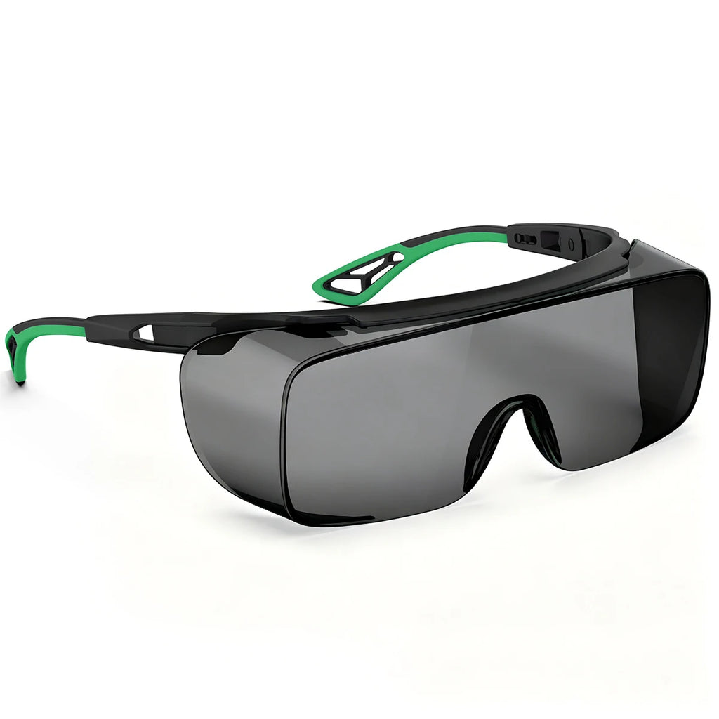 VOPHA ANSI Z87.1 Safety Glasses Over Glasses Anti-Fog HM6 Safety Glasses Qst Green gray