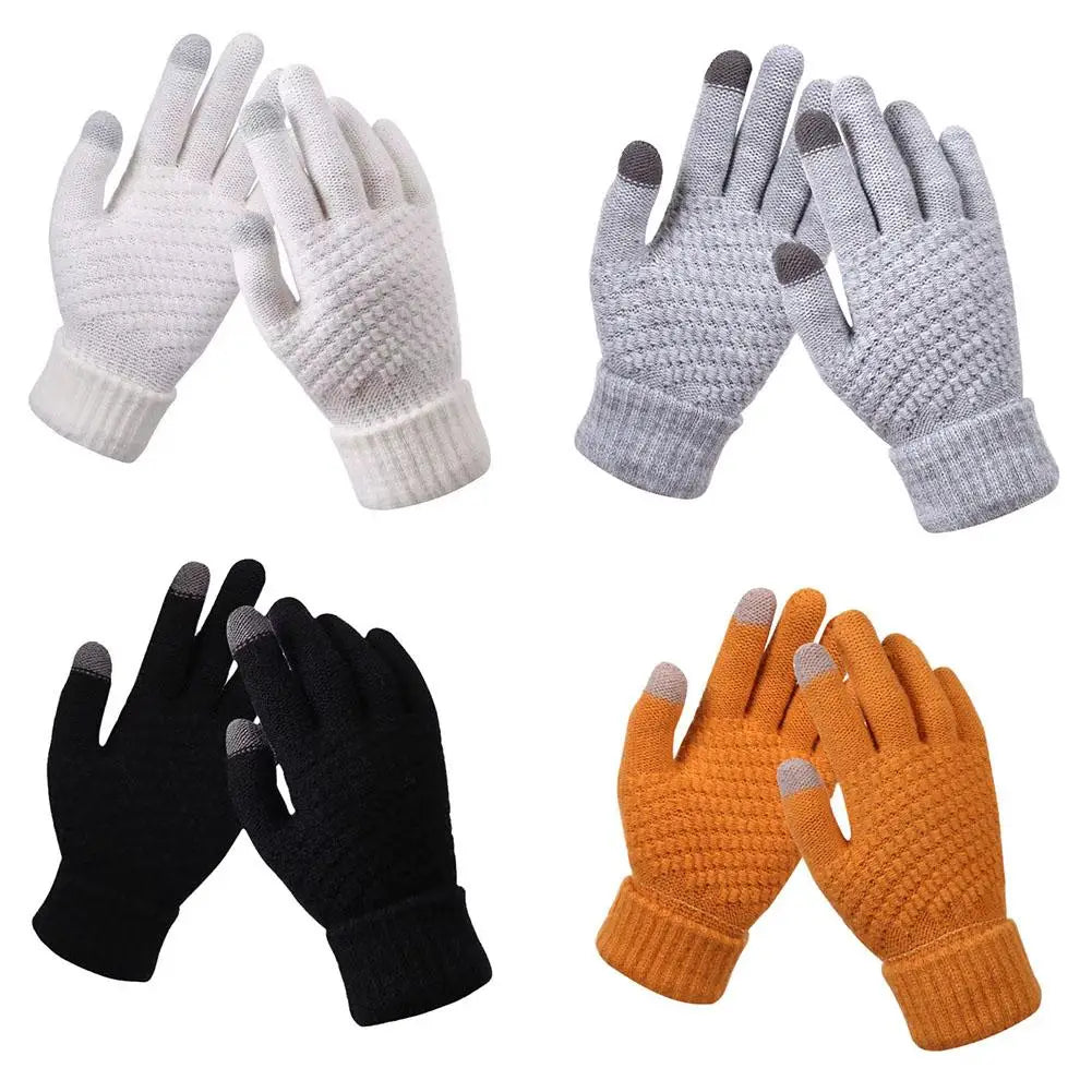 Women's Knitted Thicken Winter Hand Warmer Gloves – 4 Colors Knitted Winter Gloves Qme