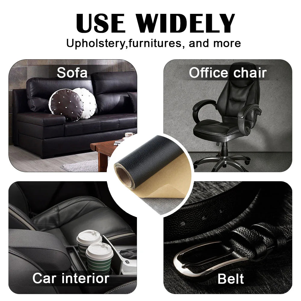 Self-Adhesive PU Leather Repair Patch for Sofa, Car & Furniture Leather Repair Patch Qme
