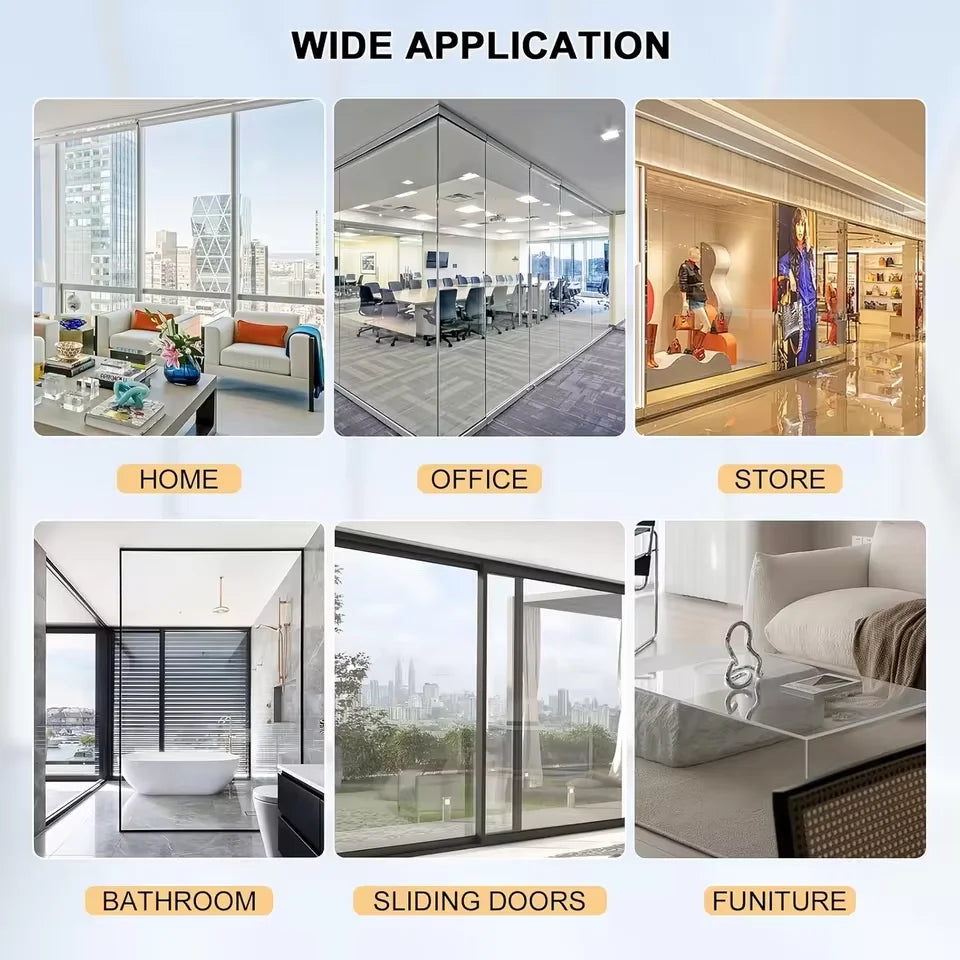 Transparent Shatterproof Safety Window Film | Self-Adhesive PET Safety Window Film Qme