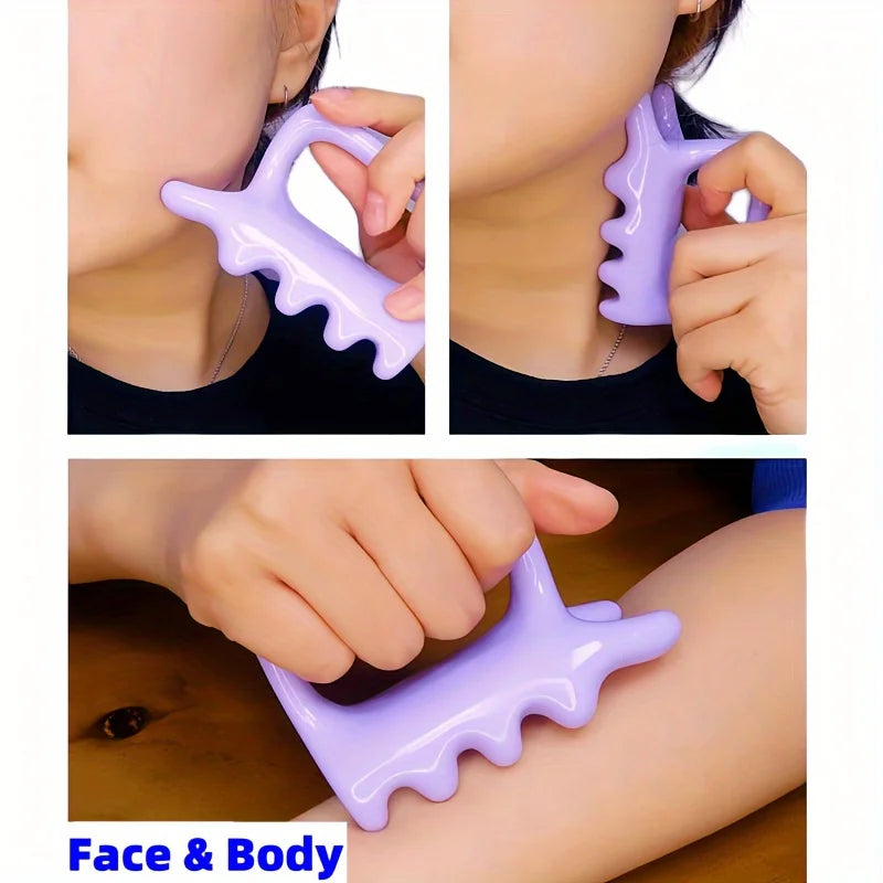 Resin Gua Sha Handheld Massager – Face, Neck & Body Tool Gua Sha Massager Qme
