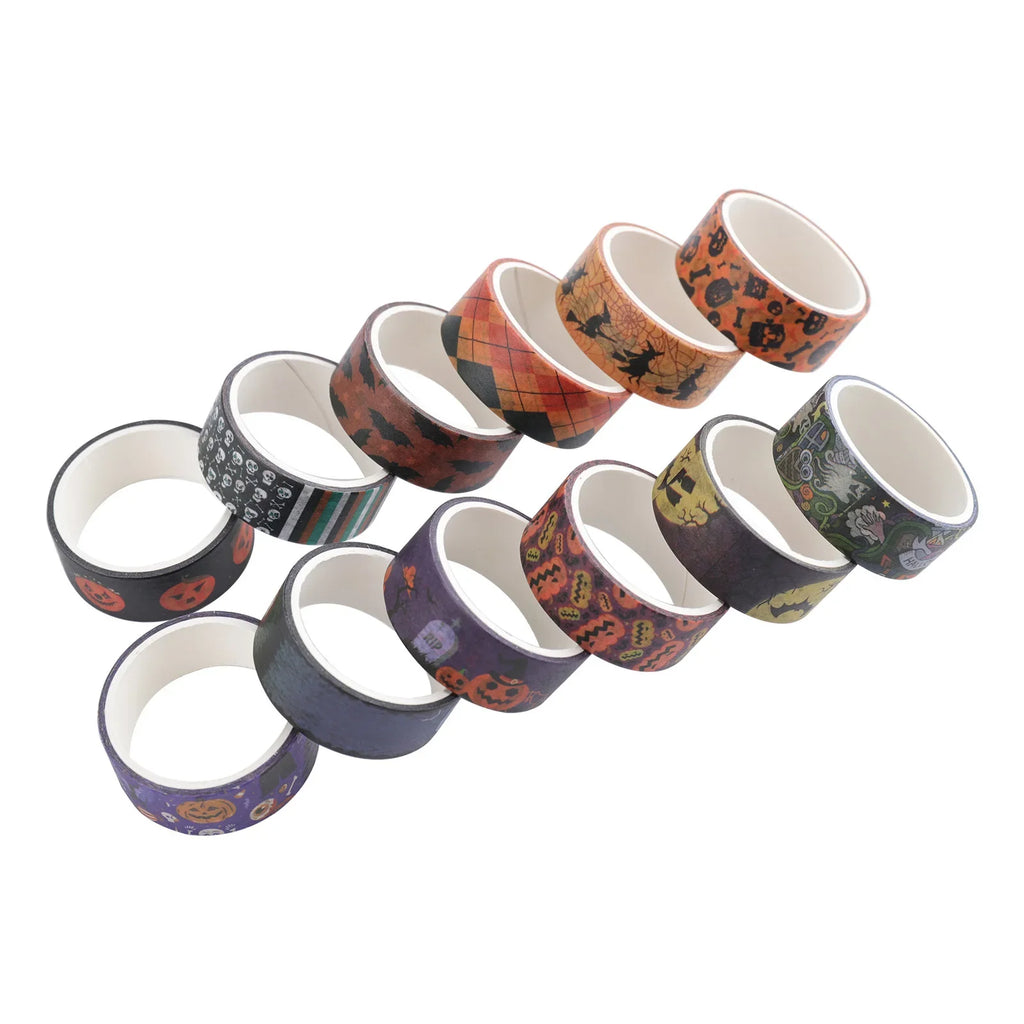 24 Rolls Halloween Washi Tape Set – Decorative Masking Tape Decorative Washi Tape Qme