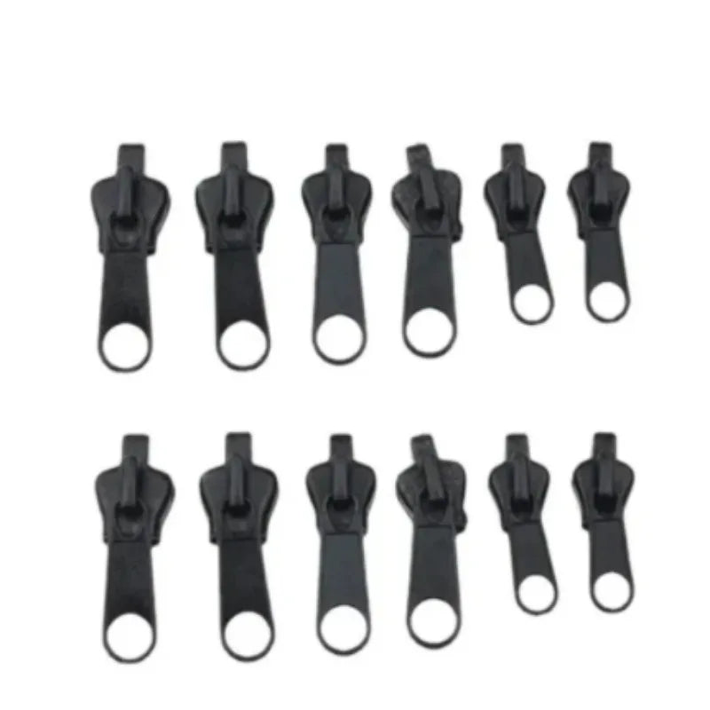 Universal Zipper Repair Kit – Replacement Zip Sliders | 9 Colors Zipper Repair Kit Qme 12pcs black