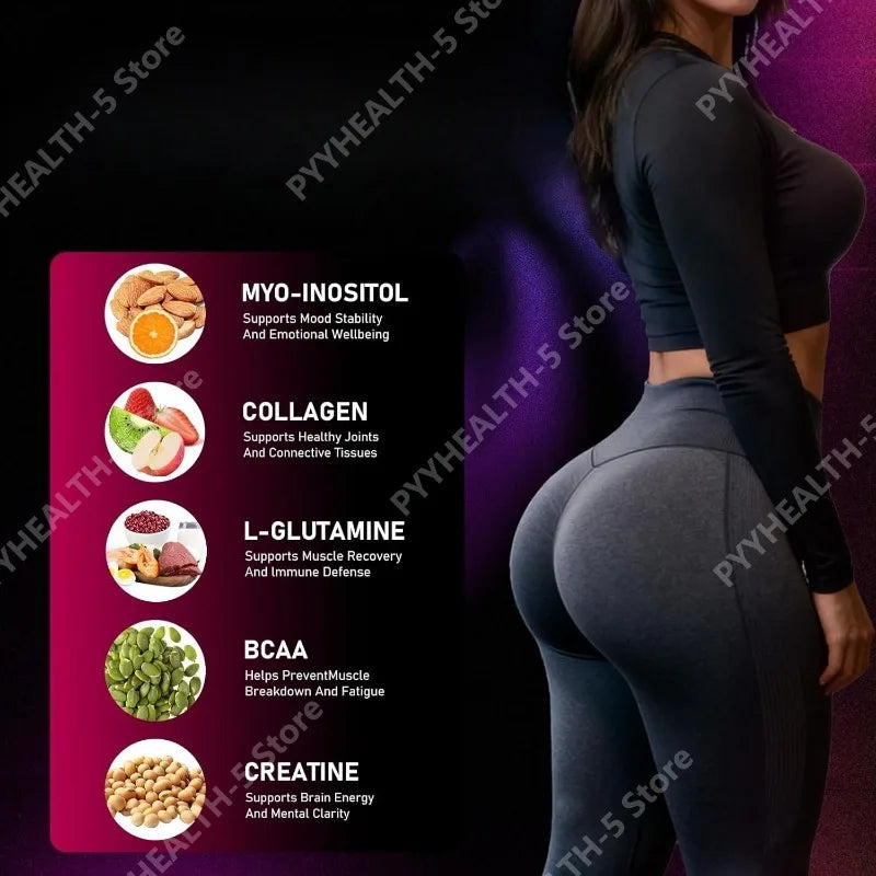 Creatine Monohydrate Gummies – Collagen, Vitamin D3 & Hyaluronic Acid Workout Supplement Gummies Qst