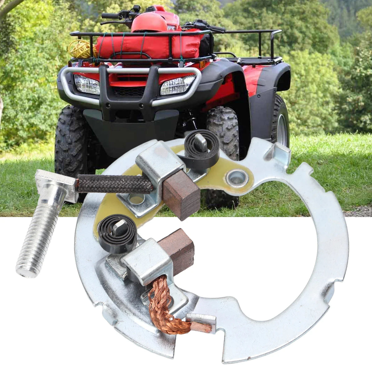 Carbon Brush Starter Plate Rebuild Kit for Honda TRX350 TRX400EX Starter Rebuild Kit Qme