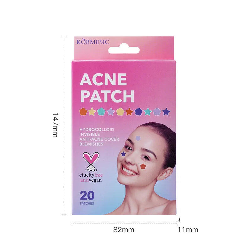 Colorful Star-Shaped Pimple Patches – Invisible Acne Stickers Acne Patch Qst