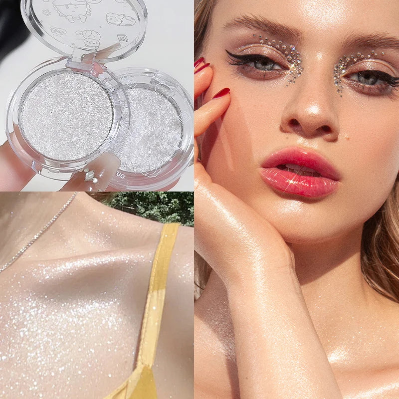 Highlight Face Brightening Palette – Pearlescent Natural Luster Face Highlighter Palette Qme
