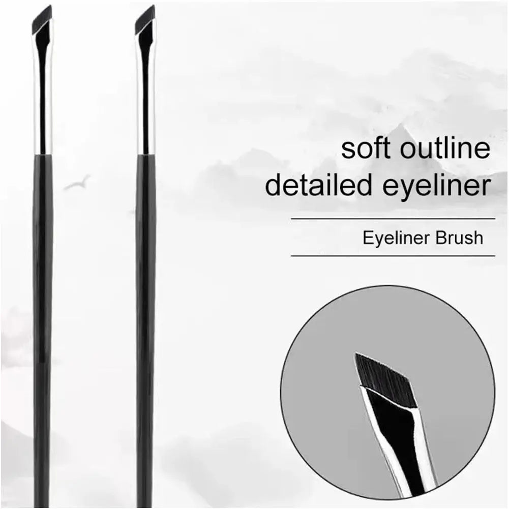 Ultra Thin Blade Eyeliner & Eyebrow Brush – Fine Angle Flat Eyeliner Brush Qme