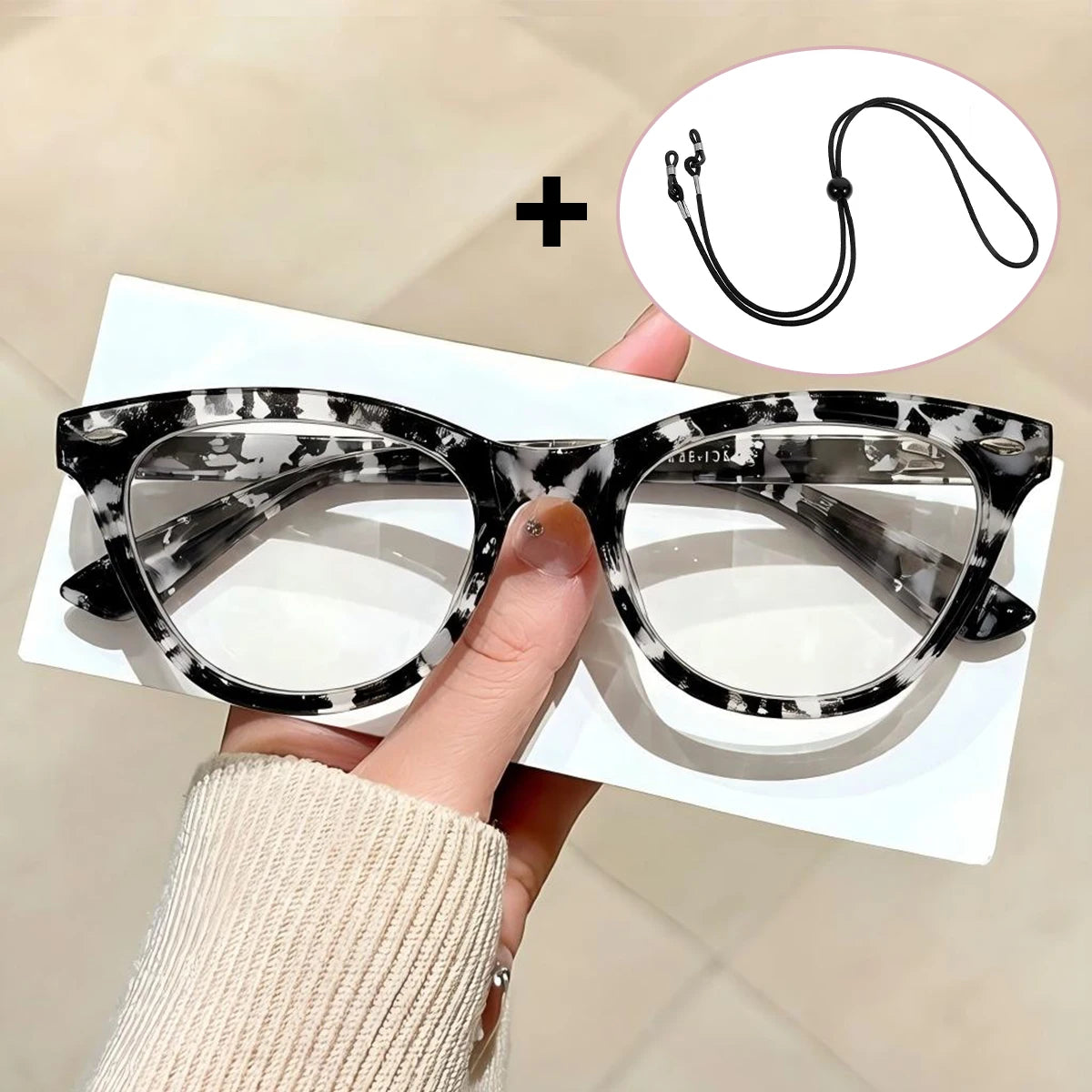 VOPHA Auto-Focus Reading Glasses Blue Light Blocking Cat Eye Reading Glasses Qst Ink
