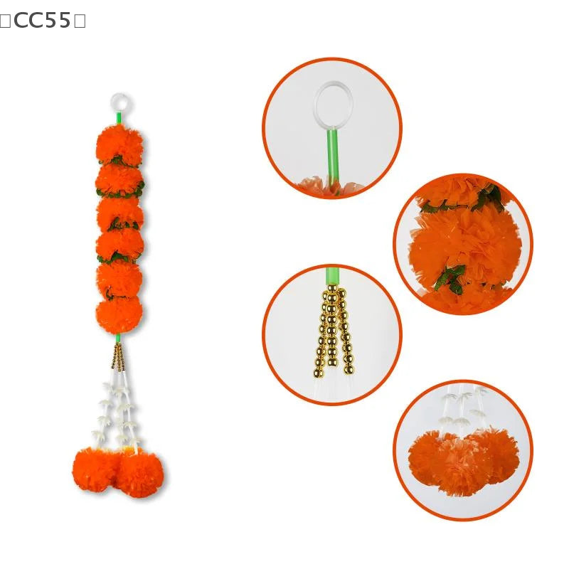 Marigold Flower Garland – Halloween, Diwali & Fiesta Décor Floral Party Garland Qst