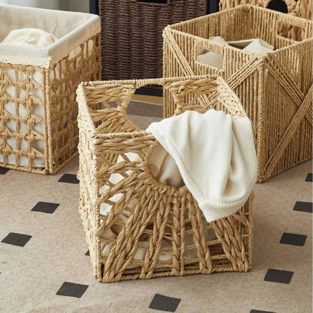 Handmade Foldable Seagrass Wicker Storage Basket – Home & Outdoor