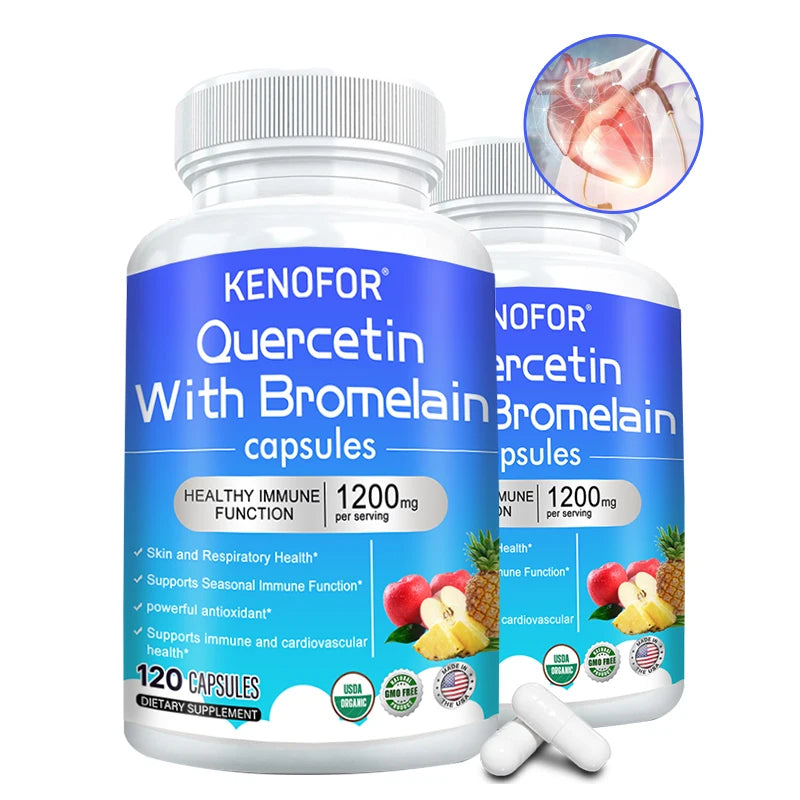 Quercetin Bromelain Complex 1200mg – Immune & Wellness Caps Wellness Supplement Qst