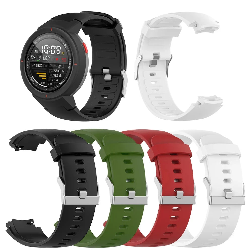 Silicone Sports Watch Band – Adjustable Replacement Strap Replacement Watch Band Qme