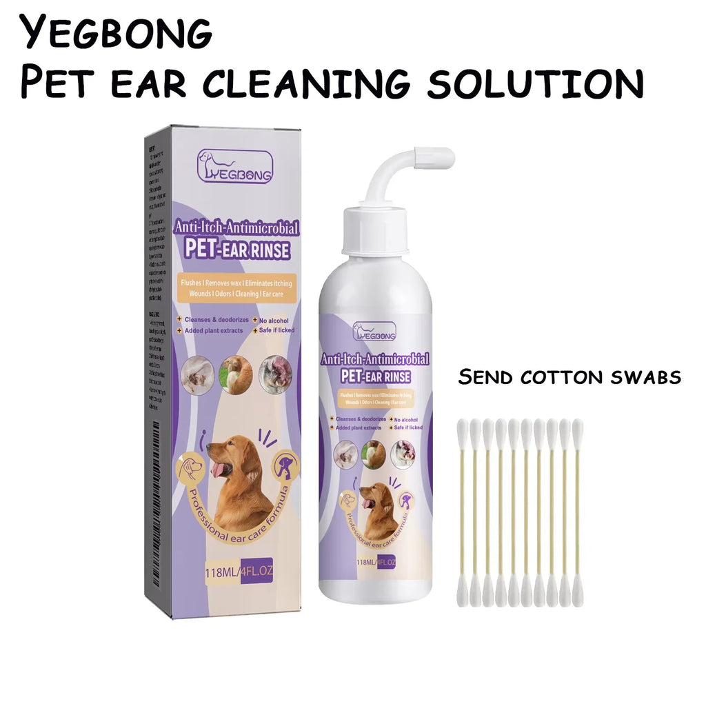 Yegbong Natural Pet Ear Cleaner Drops for Dogs & Cats Pet Ear Cleaner Qme Default Title