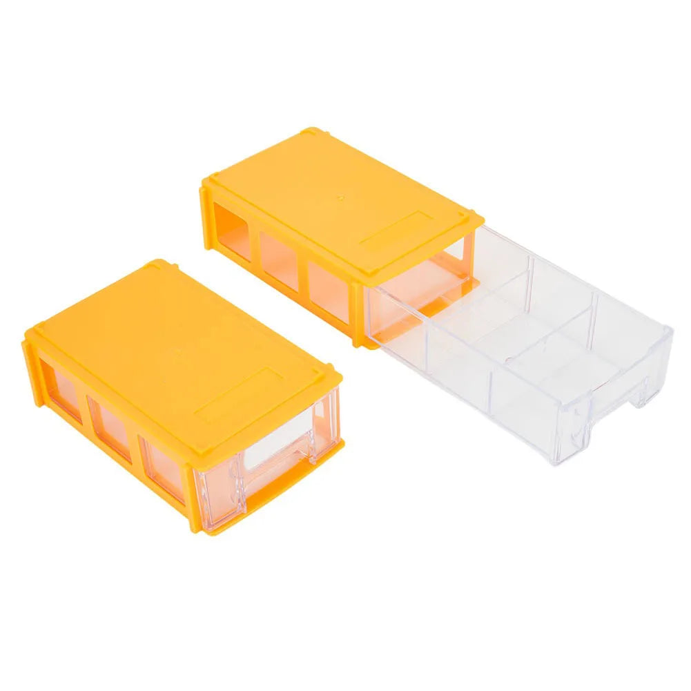 Stackable Clear Drawer Storage Organizer – Set of 2 Parts Storage Organizer Qme