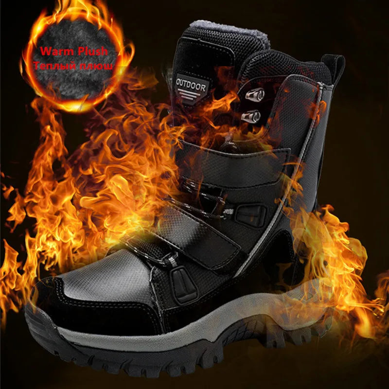 Women's Waterproof Mid-Calf Snow Boots – Warm Plush Lace-Up Women's Snow Boots Qst