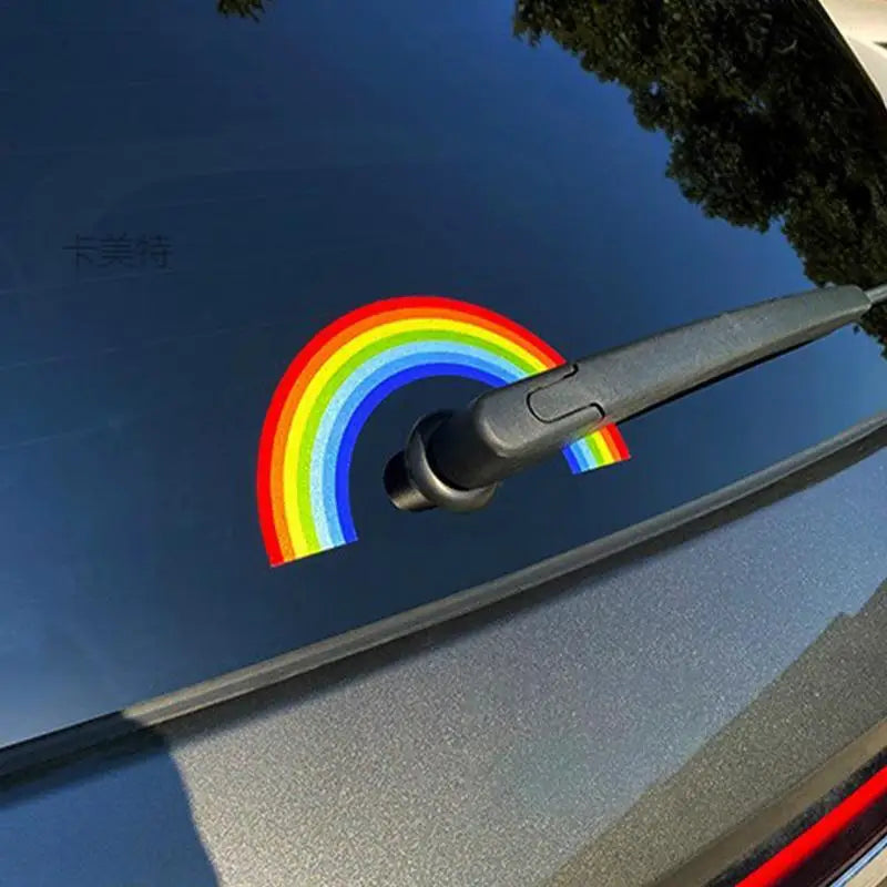 Rainbow Car Sticker – Waterproof Windshield Wiper Decal Automotive Decal Qst