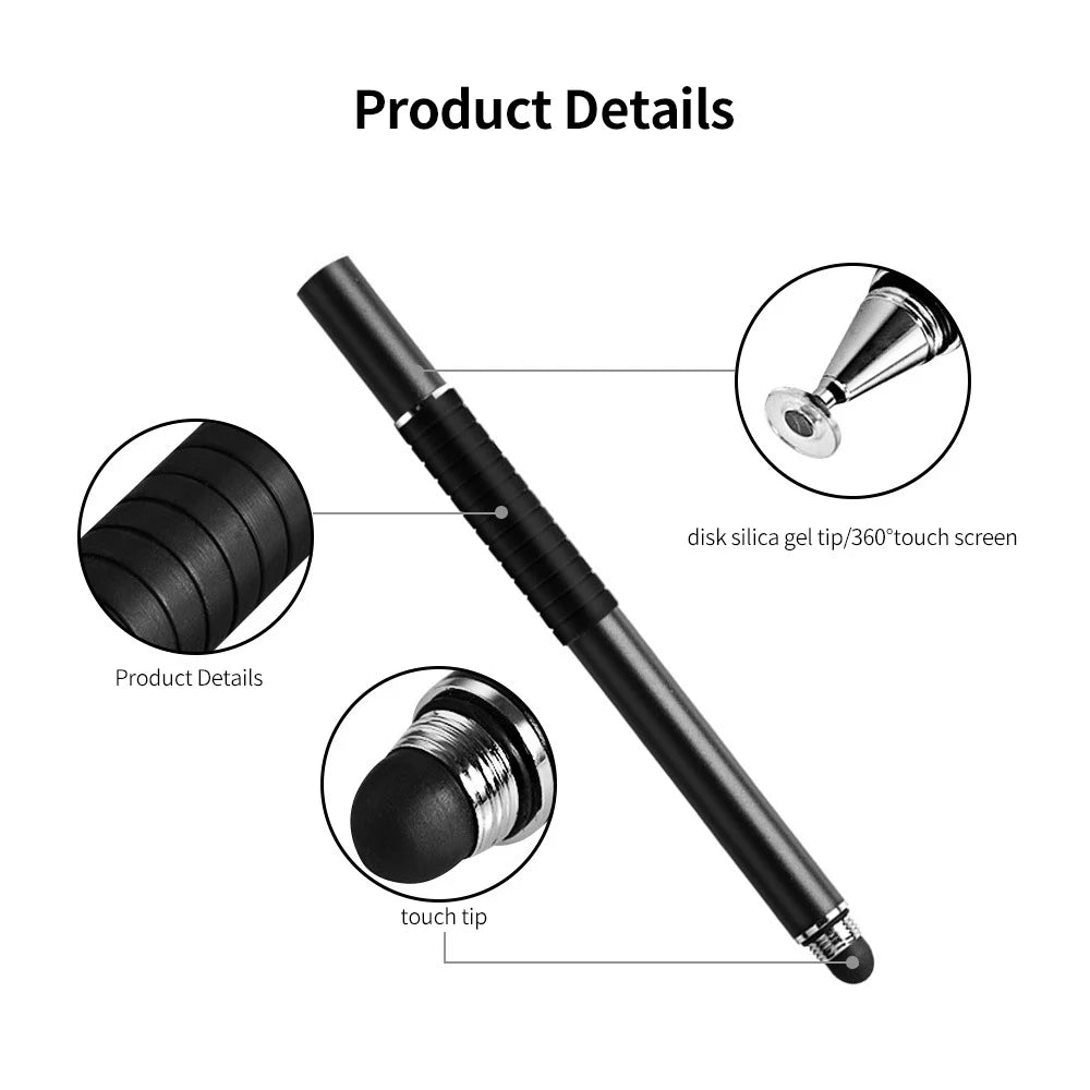 Pink Dual-Tip Capacitive Stylus Pen for Phone & Tablet Capacitive Stylus Pen Qst