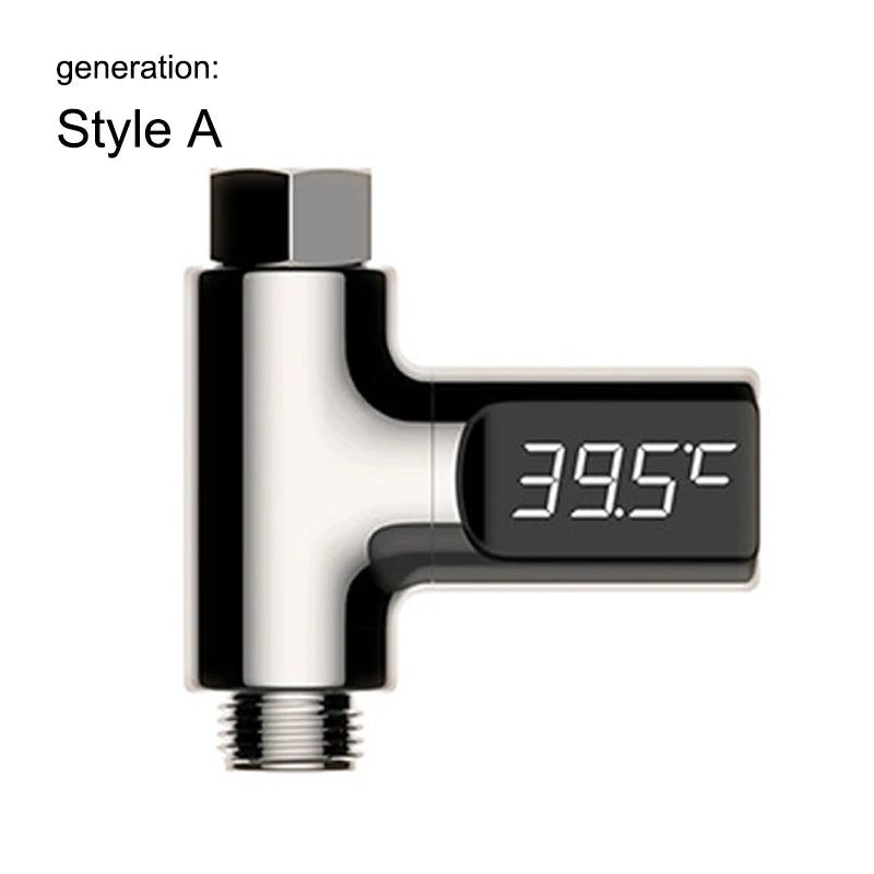Self-Powered LED Shower Thermometer – 5–85°C Digital Monitor Shower Thermometer Qst A