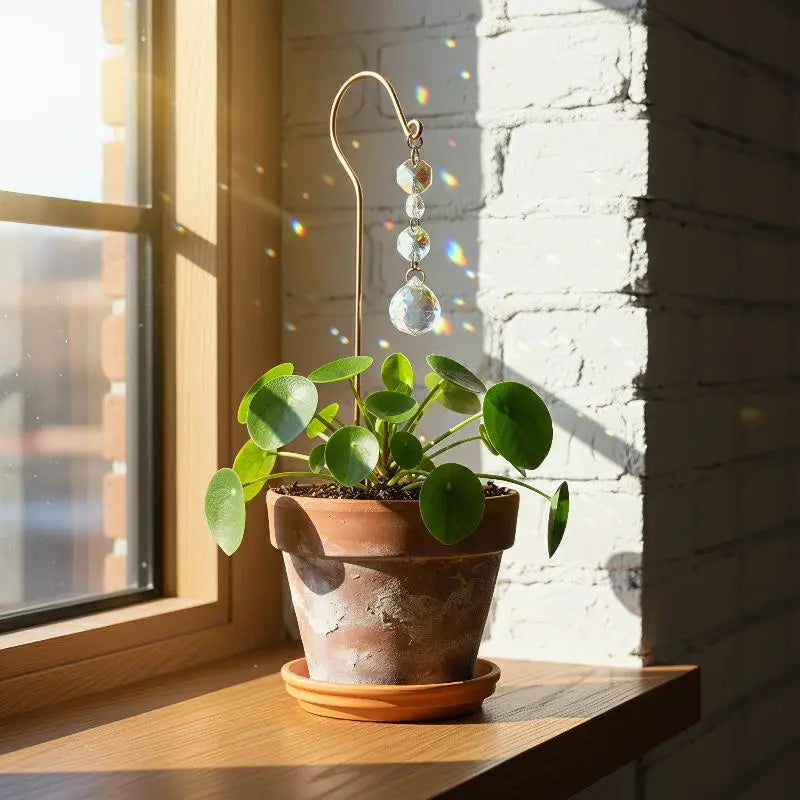 Crystal Ball Sun Catcher Garden Flower Pot Stake Decor Garden Sun Catcher Qme