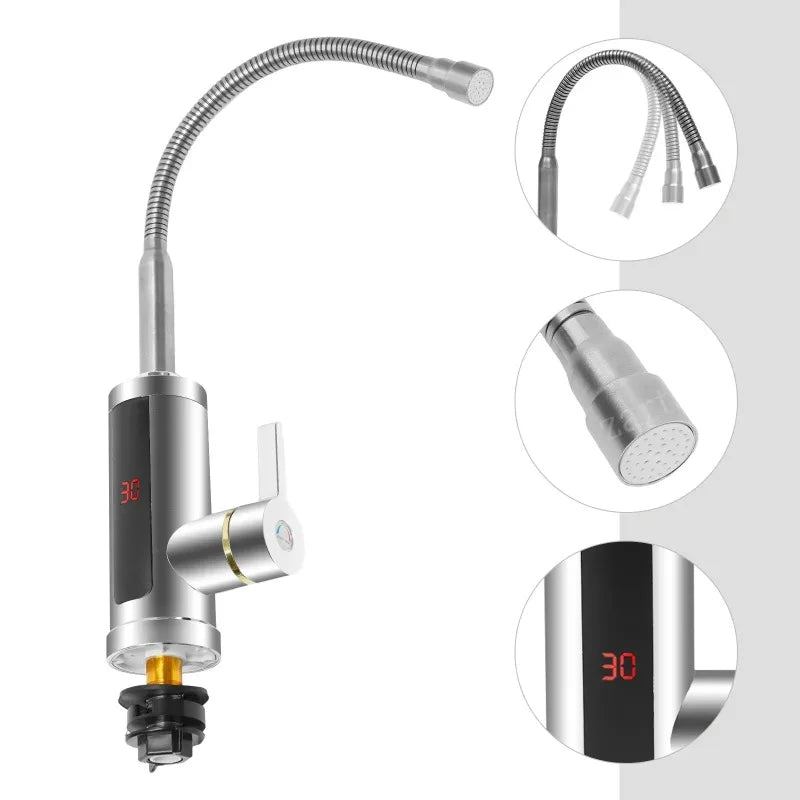 ZARTSEN Tankless Electric Hot Water Faucet 220V 3000W Instant Heat Electric Water Faucet Qst