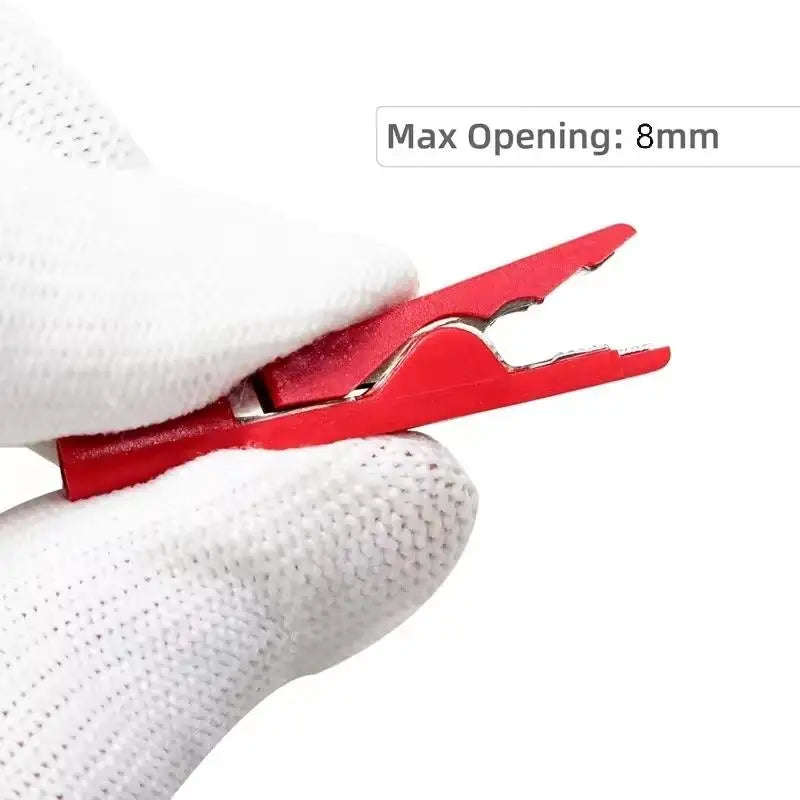 10A Insulated Alligator Clip Banana Female Test Adapter Test Clip Adapter Qme