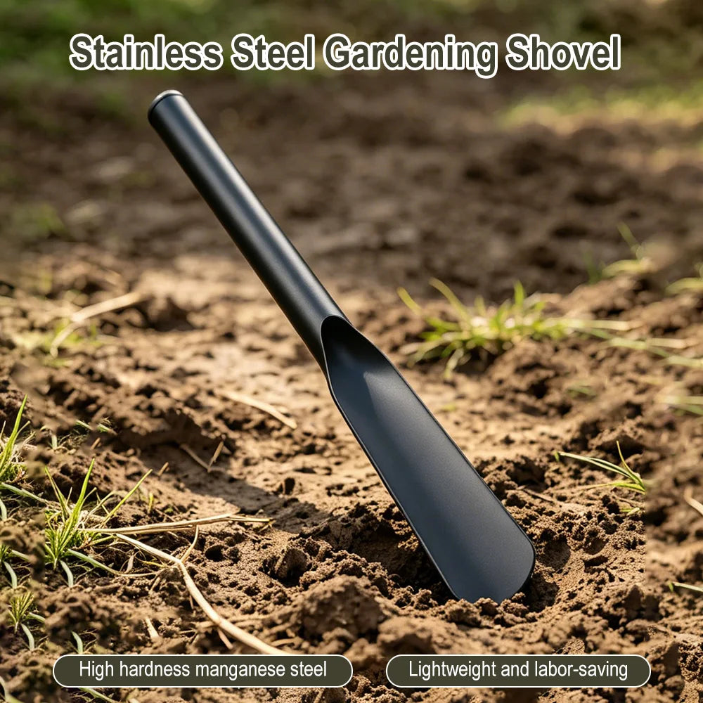 2-Piece Metal Garden Hand Shovel Set – Flat & Pointed Trowels Garden Hand Trowel Qst