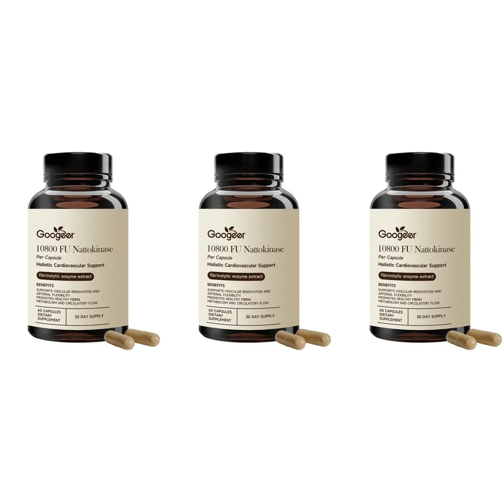 Googeer Enzyme CoQ10 Vegan Capsules – Non-GMO, 60ct Wellness Supplement Qst 3 Bottles 180 Pieces