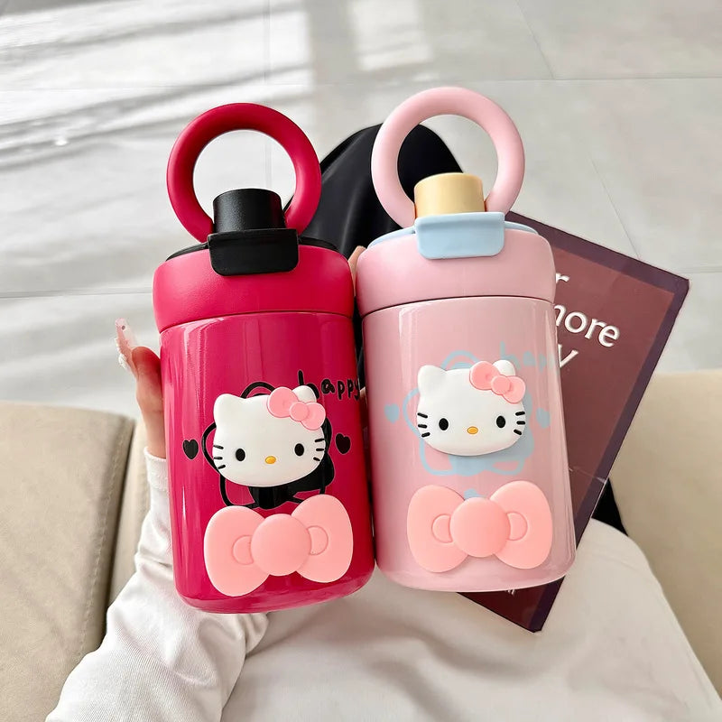 Hello Kitty Insulated Cup – Large Capacity Dual-Use Tumbler Insulated Travel Tumbler Qme