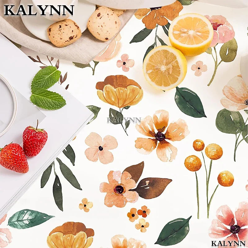 Boho Floral Peel & Stick Wallpaper Self-Adhesive Vinyl Peel & Stick Wallpaper Qme