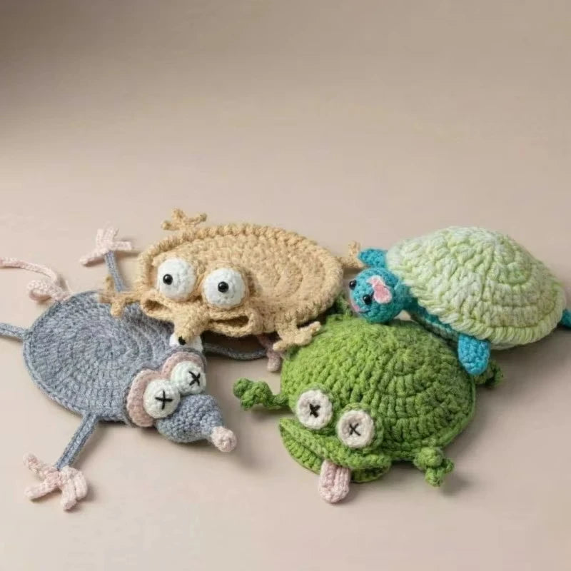 Crochet Animal Coaster – Handwoven Heat-Resistant Drink Mat Crochet Drink Coaster Qst