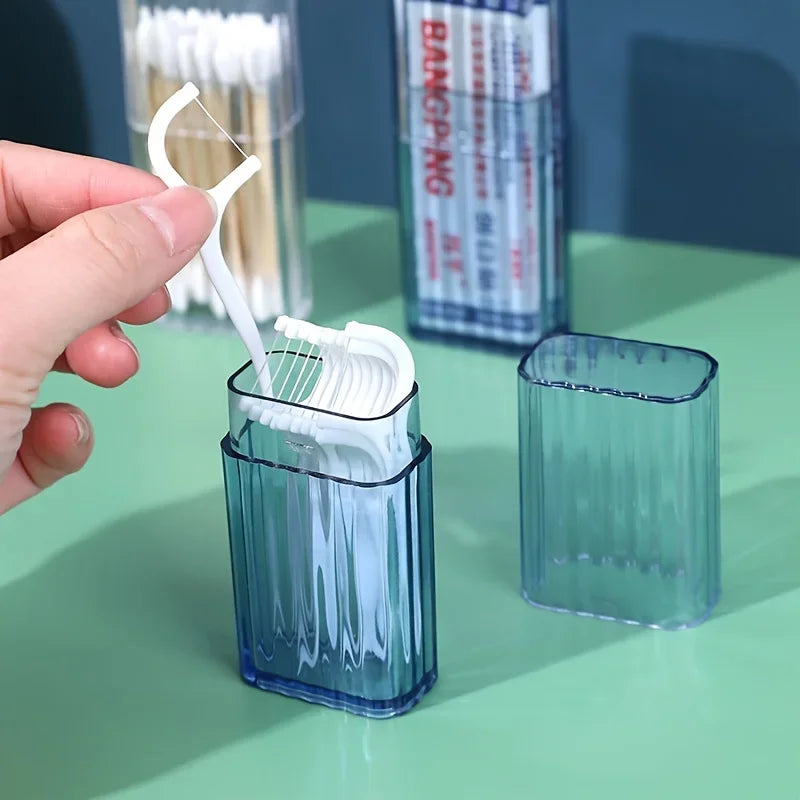 Portable Transparent Travel Toothpick Storage Box Travel Storage Box Qme