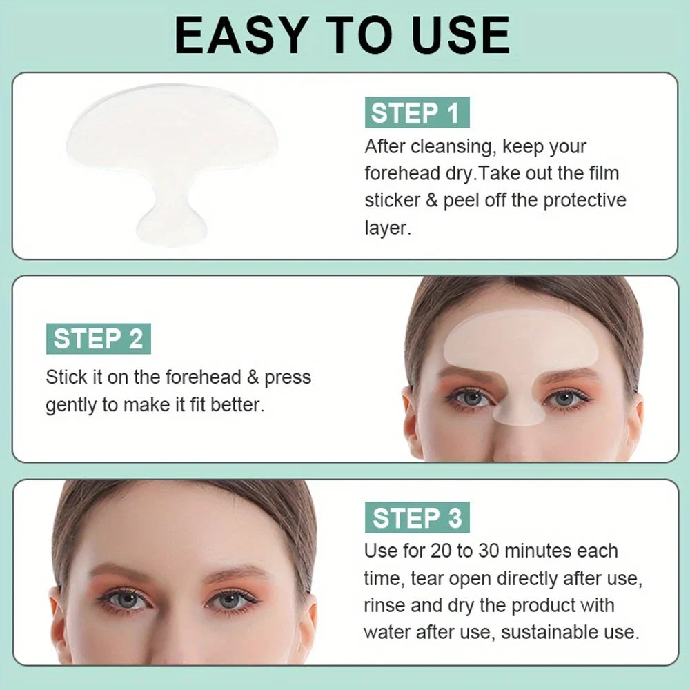 Reusable Silicone Anti-Wrinkle Face Patches – Forehead & Eye Anti-Wrinkle Patches Qme