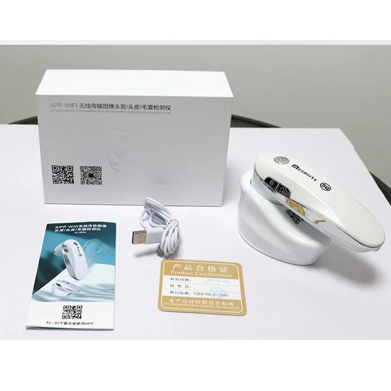 200X WiFi Scalp & Hair Follicle Analyzer – HD Digital Microscope Scalp Analyzer Qst