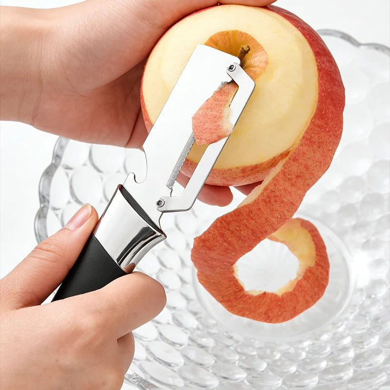 Stainless Steel Vegetable Peeler & Bottle Opener Tool Vegetable Peeler Qst