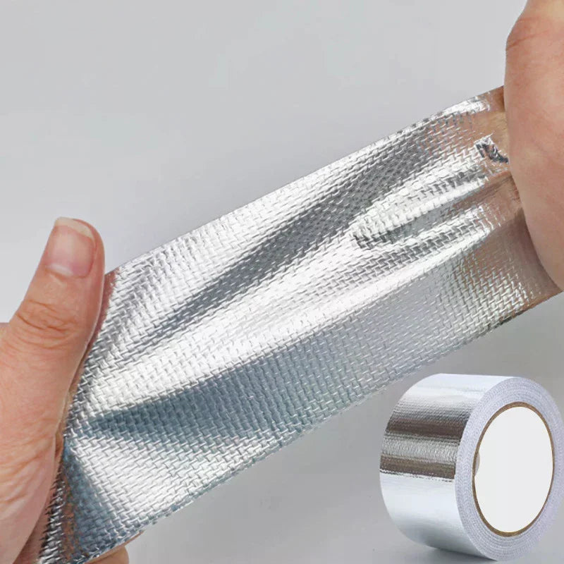 10m Aluminum Foil Tape – Heat Resistant HVAC Insulation Tape Insulation Foil Tape Qme