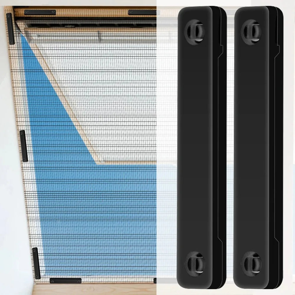 Magnetic Window Screen Clips – Drill-Free Insect Netting Fix Screen Netting Clip Qme