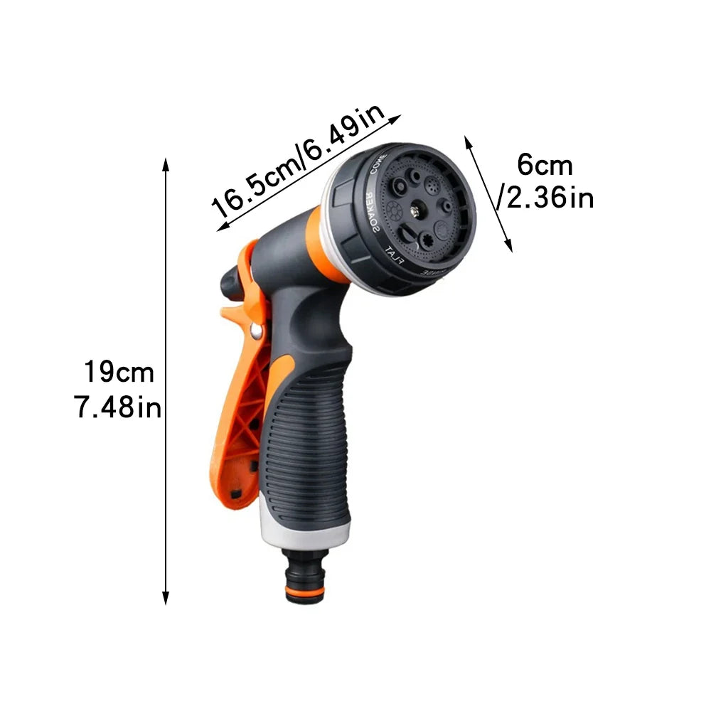 8-Pattern Garden Hose Nozzle – Multifunctional Water Spray Gun Garden Hose Nozzle Qme